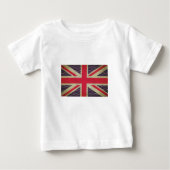 英国国旗の旗のTシャツ ベビーTシャツ (正面)