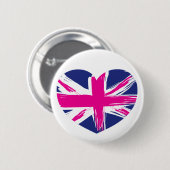英国国旗の旗ボタンのバッジ 缶バッジ (正面&裏面)