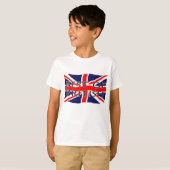 英国国旗の旗-イギリスのベスト Tシャツ (正面フル)