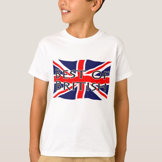 英国国旗の旗-イギリスのベスト Tシャツ (正面)