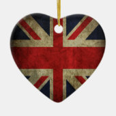 英国国旗の旧式なイギリスの旗イギリス セラミックオーナメント (正面)