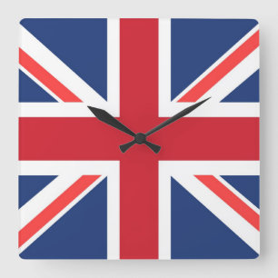 英国国旗の時計 スクエア壁時計
