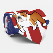 英国国旗の漫画の英国のブルドッグ ネクタイ (ロール)