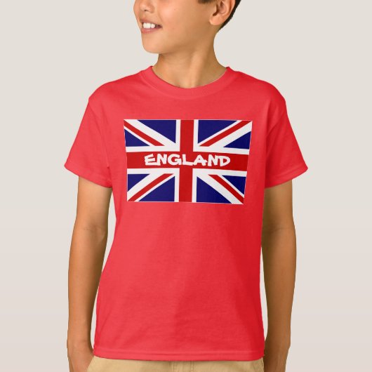 英国国旗の英国の旗が付いている子供のTシャツ Tシャツ (正面)