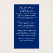 英国国旗の英国記念祈りの言葉カード (裏面)