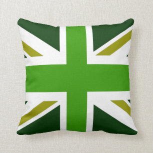 英国国旗の装飾用クッションオリーブグリーン クッション