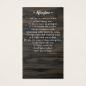 英国国旗の記念写真葬式祈りの言葉カード (裏面)