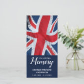 英国国旗の記念祈りの言葉葬式ブックマーク (スタンド正面)