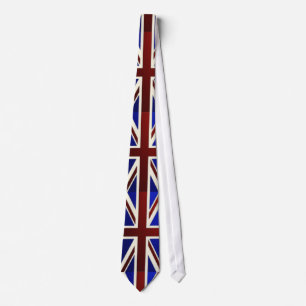 英国国旗の金属旗 ネクタイ