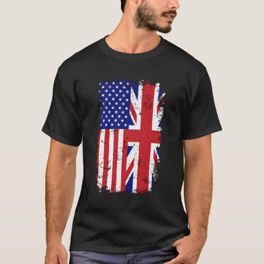 英国国旗の長袖シャツ Tシャツ (正面)