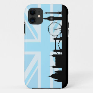 英国国旗の青い空のロンドンの場所 iPhone 11 ケース
