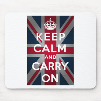 英国国旗のKeep Calm and Carry On マウスパッド