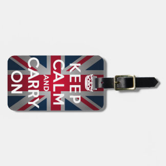 英国国旗のKeep Calm and Carry On ラゲッジタグ