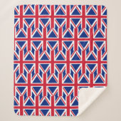 英国国旗を持つ愛国心統一されたのあるシェルパ毛布 シェルパブランケット (正面)