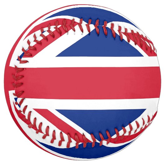 英国国旗を持つ愛国的なソフトボ統一されたール ソフトボール (正面左)
