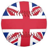 英国国旗を持つ愛国的なソフトボ統一されたール ソフトボール (裏面)