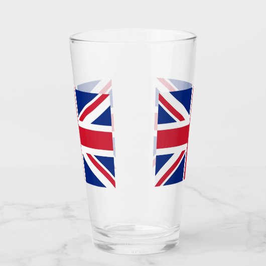 英国国旗を掲げた愛国的なガ統一されたラス杯 タンブラーグラス (左)
