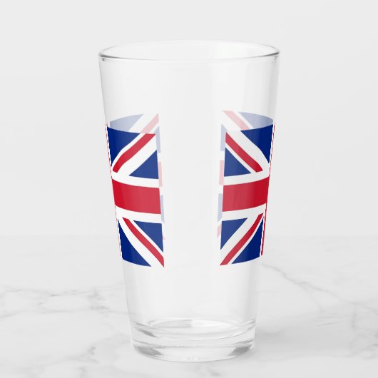 英国国旗を掲げた愛国的なガ統一されたラス杯 タンブラーグラス (右)