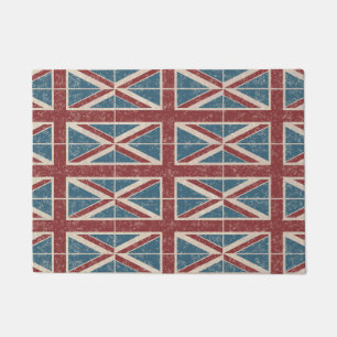 英国国旗イギリスのイギリスの赤い青 ドアマット