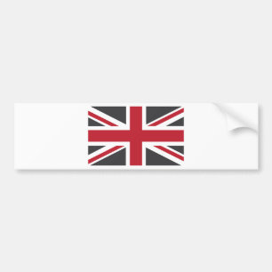 英国国旗クールな灰色の赤いイギリス(イギリス)の旗 バンパーステッカー