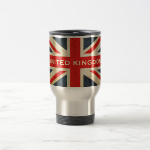 英国国旗グランジなイギリスのタンブラー トラベルマグ