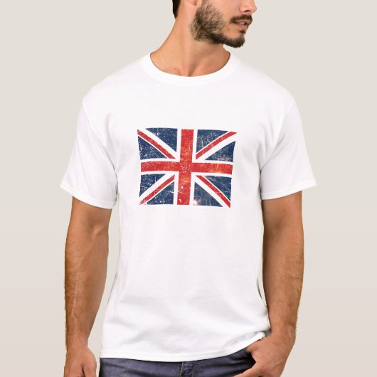 英国国旗グランジなT Tシャツ (正面)