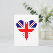 英国国旗ハートファンキー ポストカード (スタンド正面)