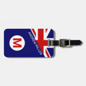 英国国旗パーソナライズされたのモダン旅行荷物 ラゲッジタグ (正面横)