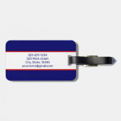 英国国旗パーソナライズされたのモダン旅行荷物 ラゲッジタグ (裏面横)