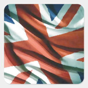 英国国旗ポップ・アートの術 スクエアシール