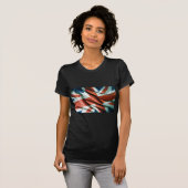 英国国旗ポップ・アートの術 Tシャツ (正面フル)