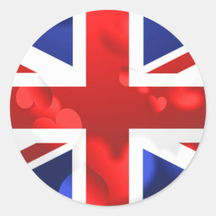 英国国旗愛 ラウンドシール