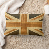 英国国旗木のイギリスの旗 ランバークッション (ブランケット)