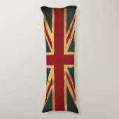 英国国旗汚されたイギリスの旗 ボディピロー (正面縦)