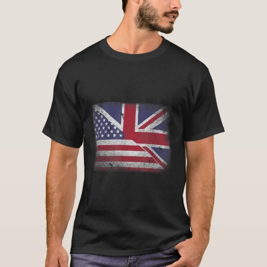 英国国旗素晴らしイギリスユニオン・ジャック。 Tシャツ (正面)