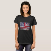 英国国旗素晴らしイギリスユニオン・ジャック。 Tシャツ (正面フル)