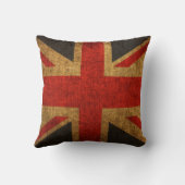 英国国旗素朴で旧式なパターン クッション (裏面)