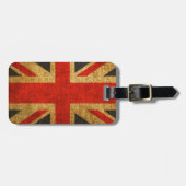 英国国旗素朴で旧式なパターン ラゲッジタグ (正面横)