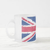 英国国旗統一されたまたはユニオンジャック フロストグラスマグカップ (左)