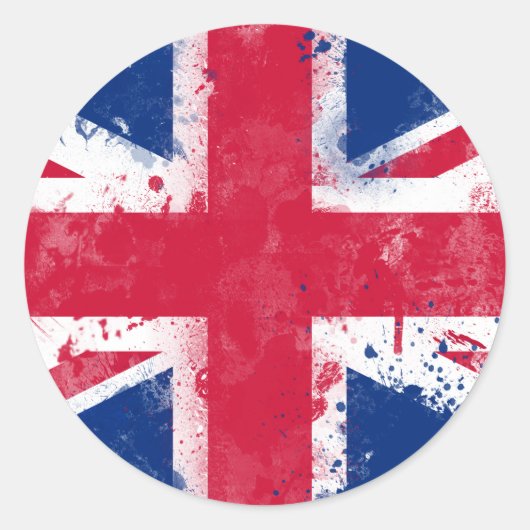 英国国旗統一されたまたはユニオンジャック ラウンドシール (正面)