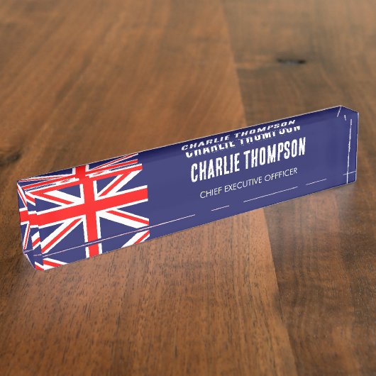 英国国旗統一された、国務局 デスクネームプレート (側面)