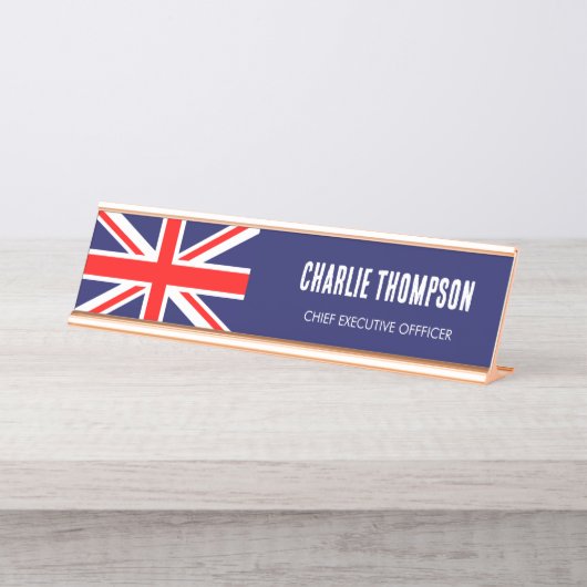 英国国旗統一された、国務局 デスクネームプレート (正面)