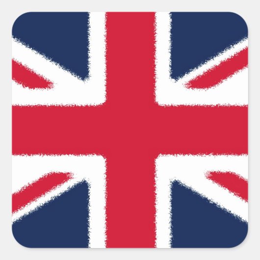英国国旗 スクエアシール (正面)