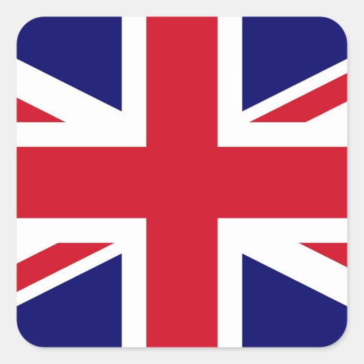 英国国旗 スクエアシール (正面)