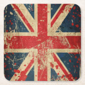 英国国旗 スクエアペーパーコースター (正面)