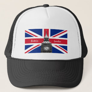 英国国旗&ビッグベン-ロンドン、英国/スポーツファン キャップ