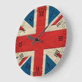 英国国旗 ラージ壁時計 (傾斜)