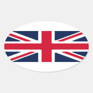 英国国旗 楕円形シール