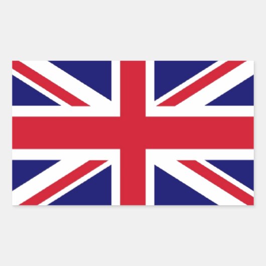 英国国旗 長方形シール (正面)