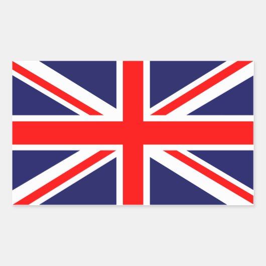英国国旗 長方形シール (正面)